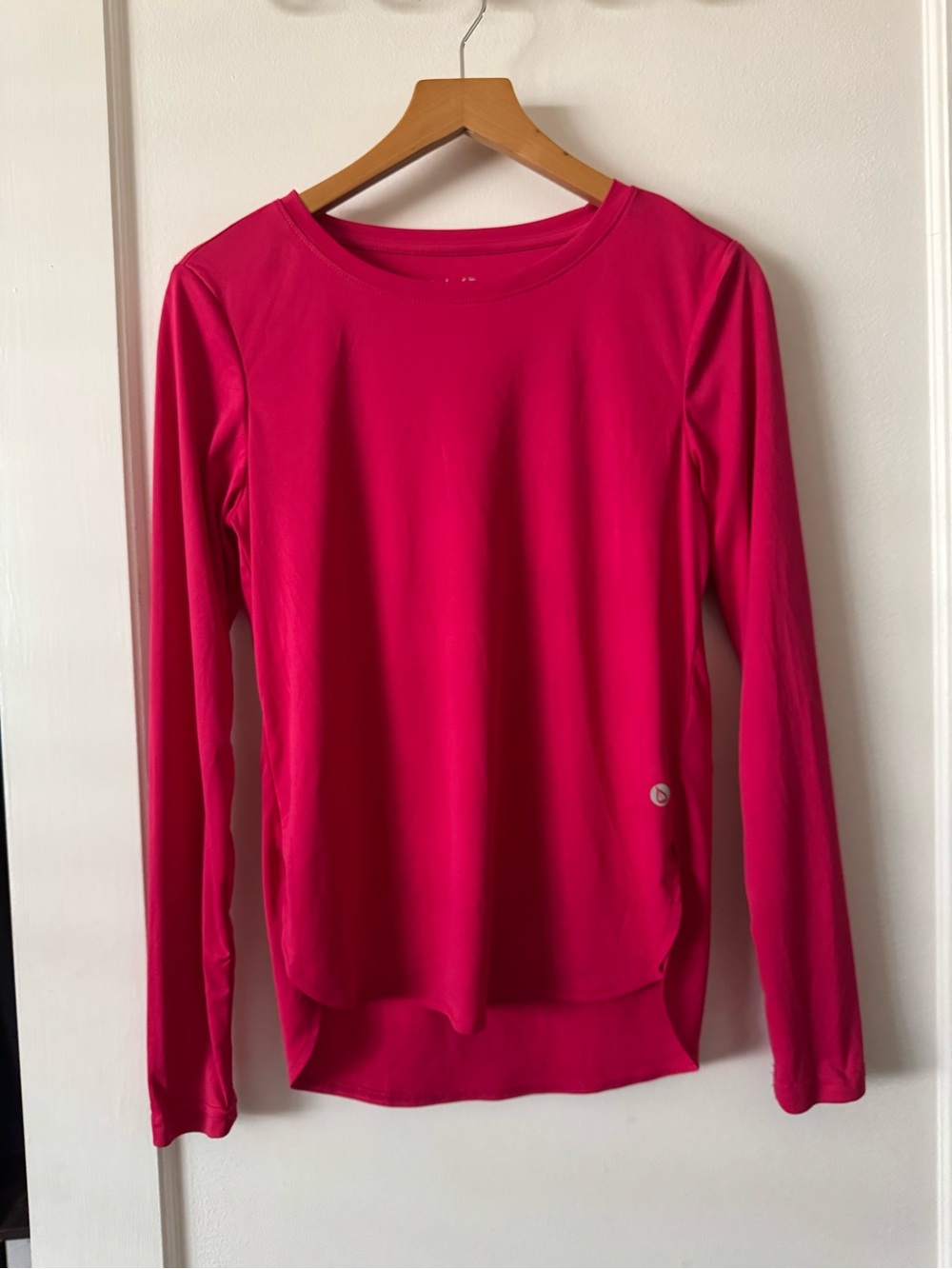 Baleaf Pink Cooling Long Sleeve Workout Top